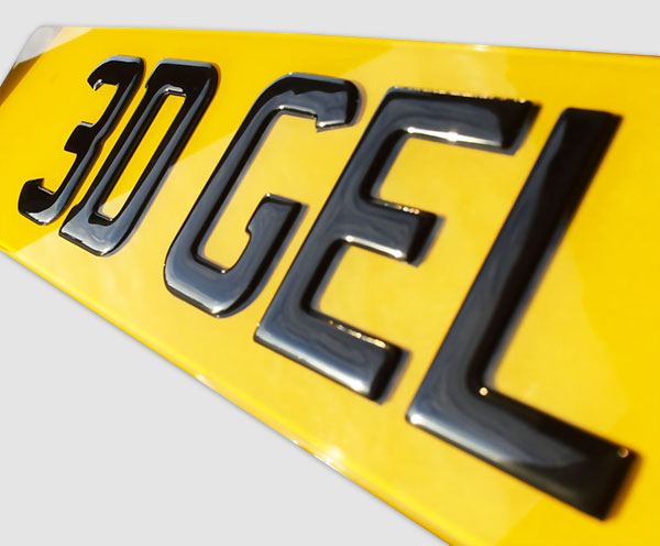Custom 3D Gel & 4D Acrylic Number Plates