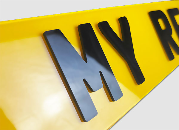 Custom 3D Gel & 4D Acrylic Number Plates