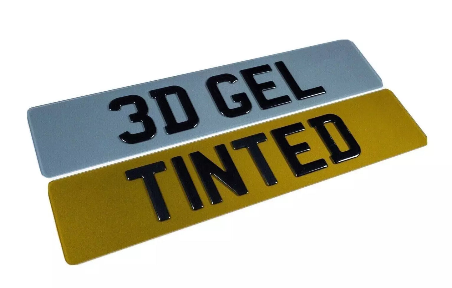 Custom 3D Gel & 4D Acrylic Tinted Number Plates